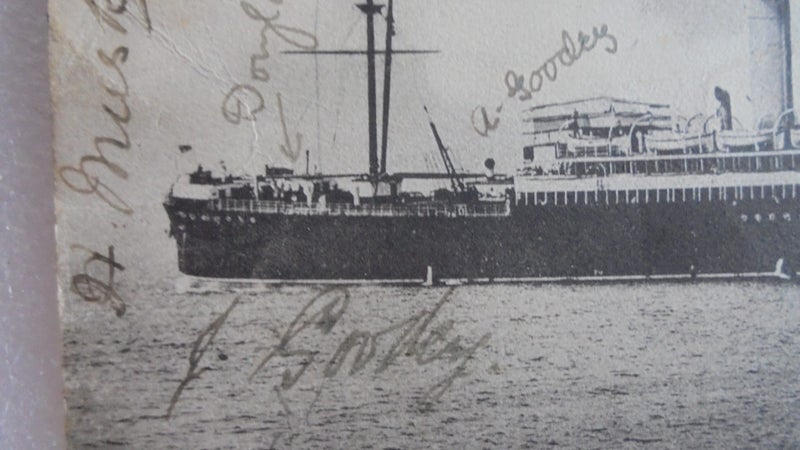 Postcard. RMS Turakina, NZ Shipping Co, (Sunk by U-boat in 1917) Carousel 3