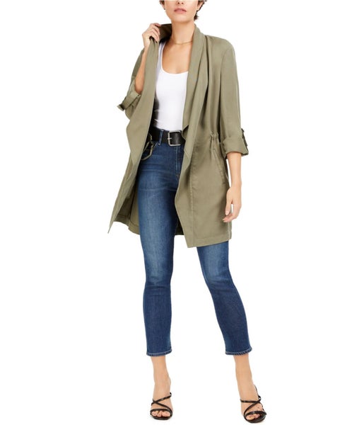 bar III Womens Drape-Front Anorak Jacket, NWT Carousel 1