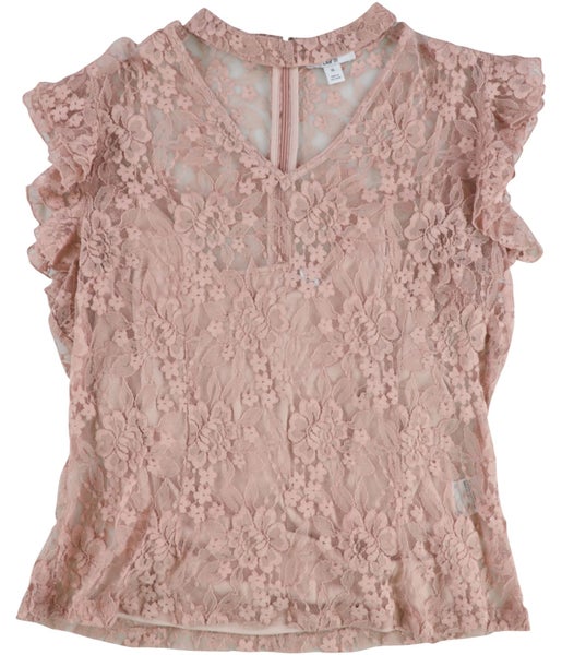 bar III Womens Lace Pullover Blouse, NWT Carousel 1