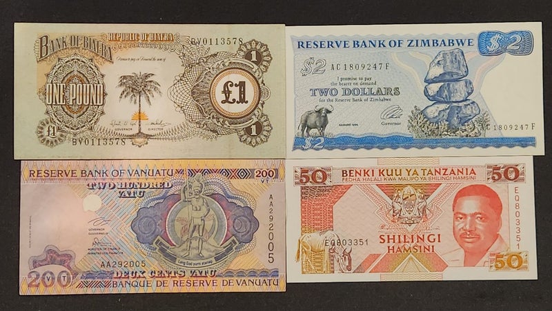 Four stunning banknotes as shown Carousel 1