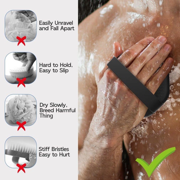Silicone Scrubber Exfoliating Body Wash Scrubbers Shower Body Brush Carousel 5