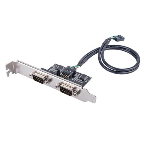 Silverstone SST-ECD01 Internal USB 2.0 to dual RS232 Serial port adapter Carousel 1