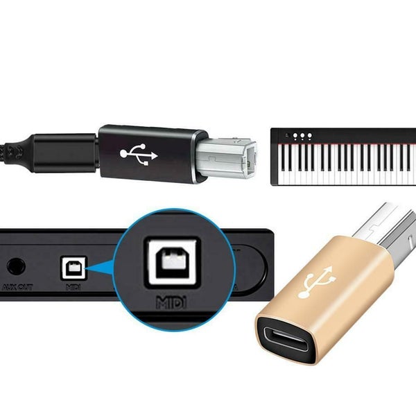 USB C to USB B Midi Cable Type C to USB Midi Interface Cord for Printer Phone Carousel 1