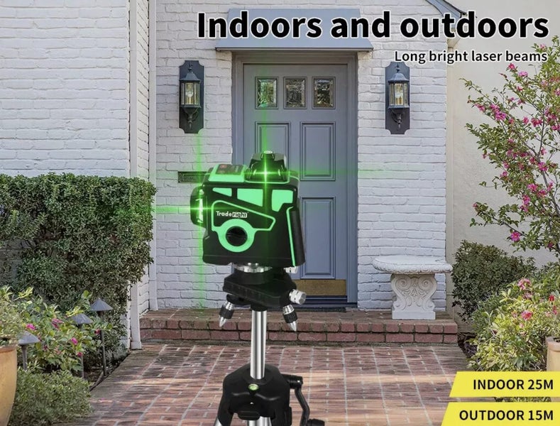 Laser Level Green Self Leveling Tripod 12 Line 360° Rotary Cross Measure Tool Carousel 9