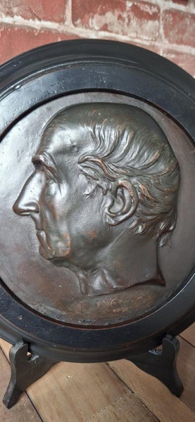 Cast Bronze Relief Medallion of Phillip Parker King by Thomas Woolner 185462938585421057111