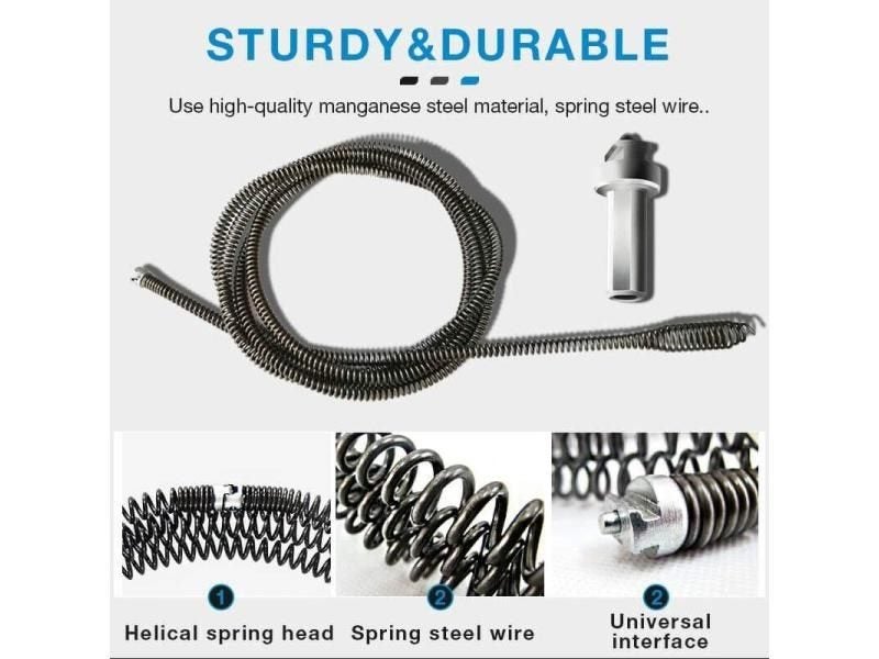 Spring Pipe Pipe Dredging Tools For Sewer Basin Clog Remover Carousel 1