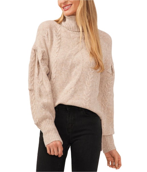 CeCe Womens Pompom Wool Blend Knit Sweater Carousel 1