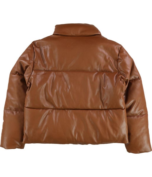 Levi's Womens Faux Leather Quilted Puffer Jacket Carousel 2