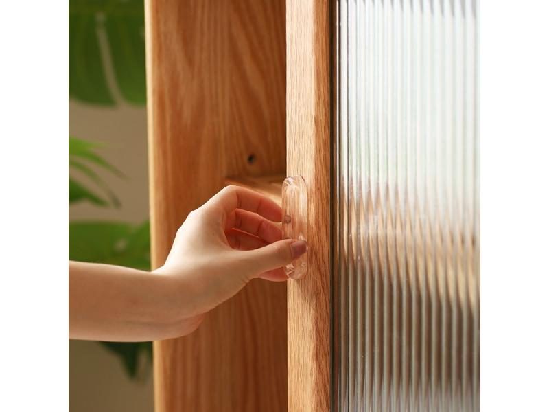 4PCS Self-Adhesive Sliding Door Handle Transparent Plastic Soft PU Door Handle Carousel 2
