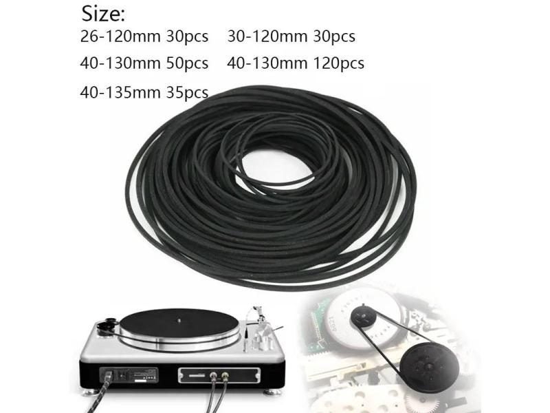 30-120Pc 26-135mm Universal Mix Cassette Tape Machine Belts Assorted Common Carousel 1