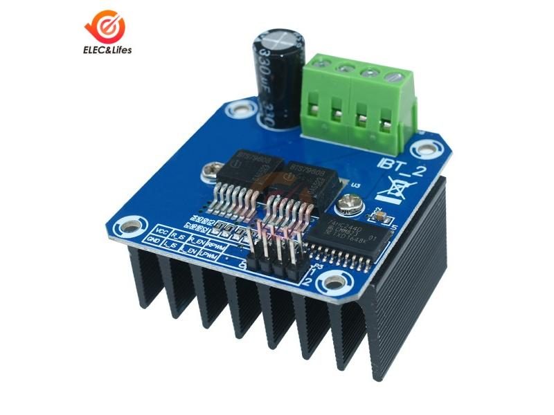 Double BTS7960 B BTS7960B 43A H-Bridge High Power Motor Driver Module Board For Carousel 1