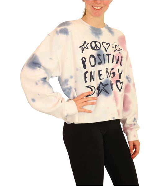 Junk Food Womens Positive Energy Crop Sweatshirt, NWT Carousel 2