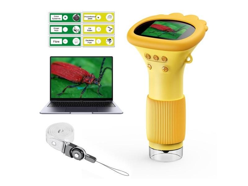 Electron Microscope 1000X Handheld Digital Microscope 2'' HD IPS Screen Science Carousel 1