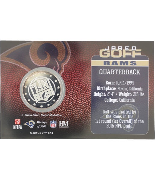 Highland Mint Unisex Jared Goff Coin Card Souvenir, NWT Carousel 2