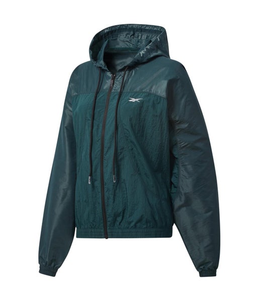 Reebok Womens Shiny Woven Windbreaker Jacket Carousel 1