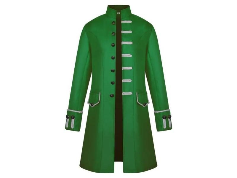 Men's Jacket Vintage Uniform Victorian Frock Coat Gothic Steampunk Long Carousel 1