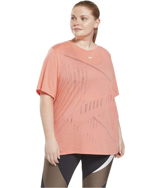 Reebok Womens Techstyle Burnout Basic T-Shirt Carousel 1