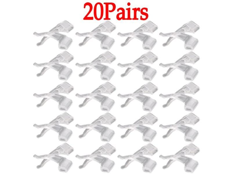 40Pcs Silicone Anti-slip Ear Hooks Holder For Glasses Black/Transparent Elastic Carousel 1