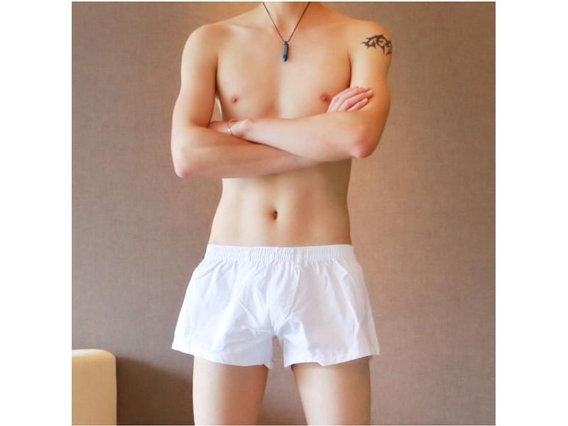 Cotton Solid Convex U Pouch Lounge Pajamas Breathable Mens Sleepwear Boxer Carousel 1