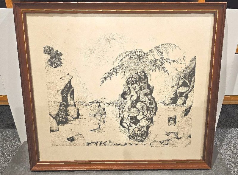 Rei Hamon Manaaki Tanga. Ltd Edition Signed Lithograph/Print Dated '78. 151/600. Carousel 6