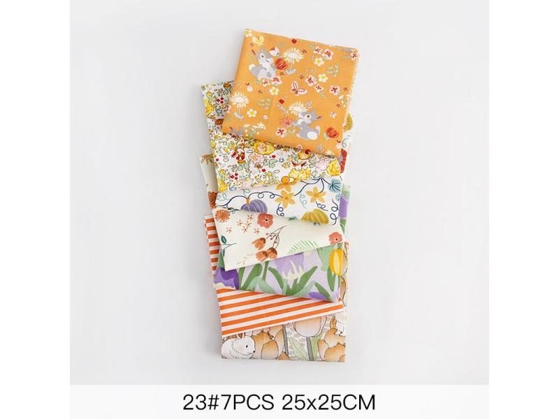 DIY Patchwork Fabric Pink Rose Pattern Material For Hair Bows Sewing Quilt Doll Carousel 1