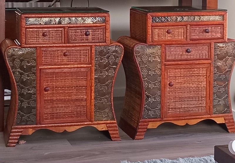 FOUR Stunning Cabinets ~ Embossed Metal Panels62863870414850111