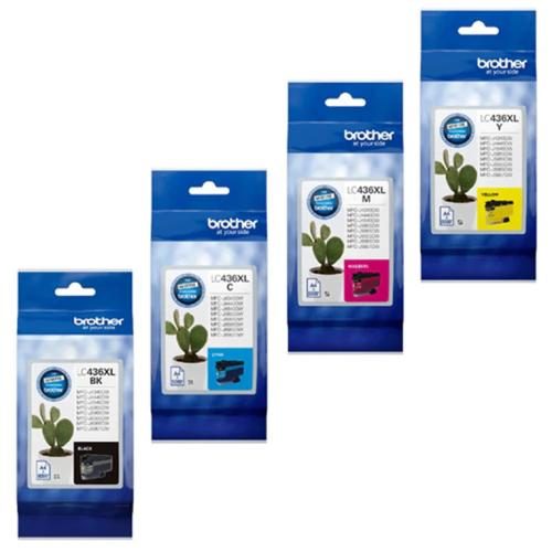 Brother LC436XL High Yield 4 Cartridge Value Pack - B/C/M&Y Ink Cartridges Value Carousel 1