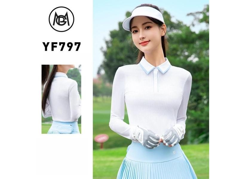 PGM Golf Women's Ice Silk Long Sleeve T-shirt Spring/Summer Tennis Polo Top Carousel 1