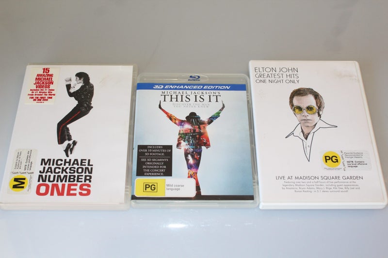 Michael Jackson / Elton John – Music Legends DVD & Blu-ray Bundle (3 Discs) Carousel 1