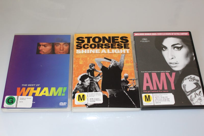 Wham! / Rolling Stones / Amy Winehouse – Music & Documentary DVD Bundle Carousel 1