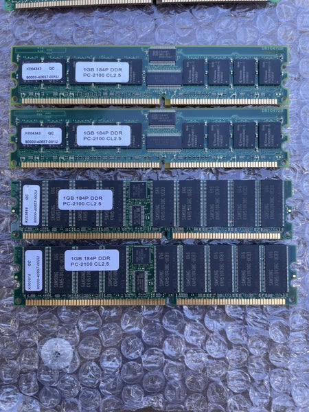 4 x 1GB 184 pin DDR PC-2100 CL2.5 server memory Carousel 1