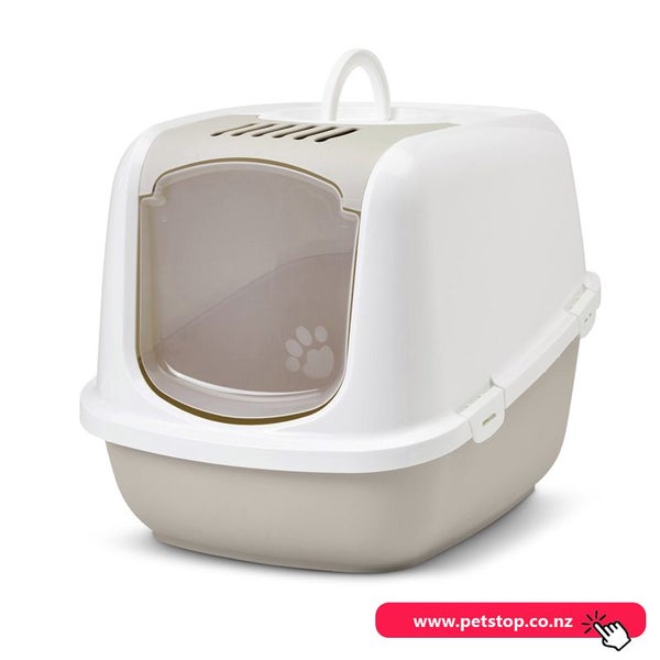 Savic Nestor Jumbo Cat Litter Box Mocha 665x485x465mm Carousel 1