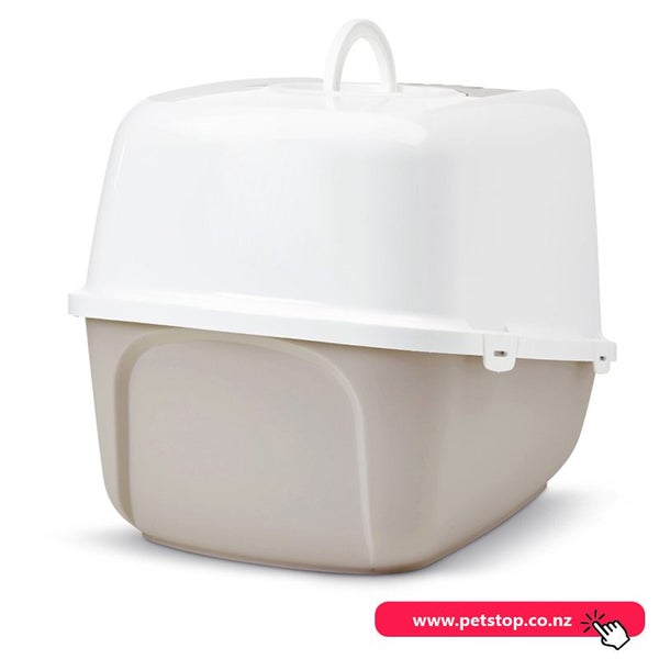 Savic Nestor Jumbo Cat Litter Box Mocha 665x485x465mm Carousel 2