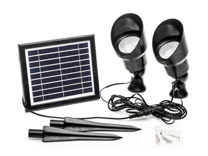 Solar Spot Lights Garden 12 LED 84 Lumen Carousel 1