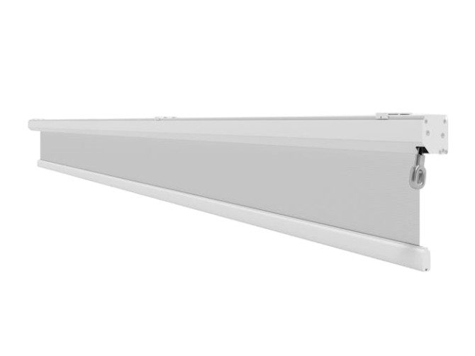 Louvre Roof System Mesh Blind 3.7m White Carousel 1