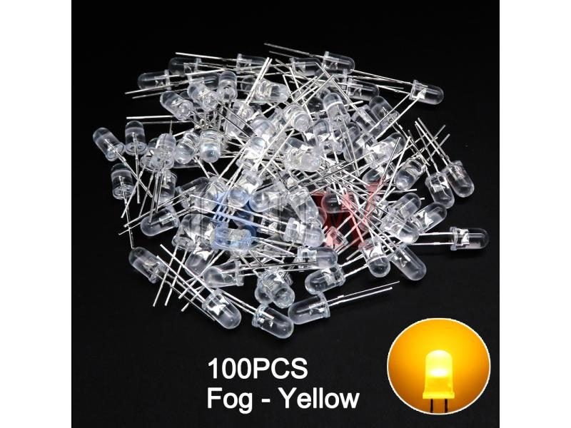 100PCS/LOT 5mm LED Diode F5 Assorted Kit IBUW White Green Red Blue Yellow Carousel 1