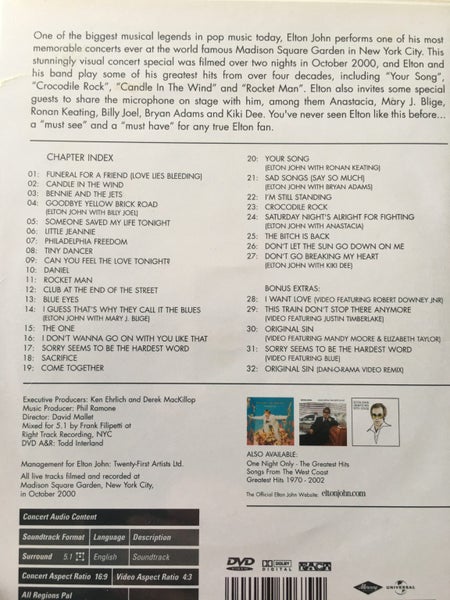 ELTON JOHN - GREATEST HITS - One Night Only62962614285057111
