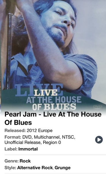 PEARL JAM - LIVE AT THE HOUSE OF THE BLUES - UNOFFICIAL RELEASE - ( 23 TRACKS ) Carousel 7