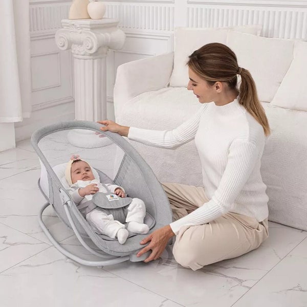 4in1 Baby Swing Bouncer New born Rocker Electric Leaf Bassinet Upto18Kg Carousel 2