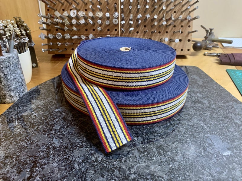 4cm Wide Cotton / polyester Tubular Saddlery Webbing WHOLE LOT Carousel 1