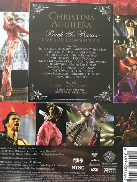CHRISTINA AGUILERA - Back to Basics Live and Down Under (2 DVD Set)62988861595521111
