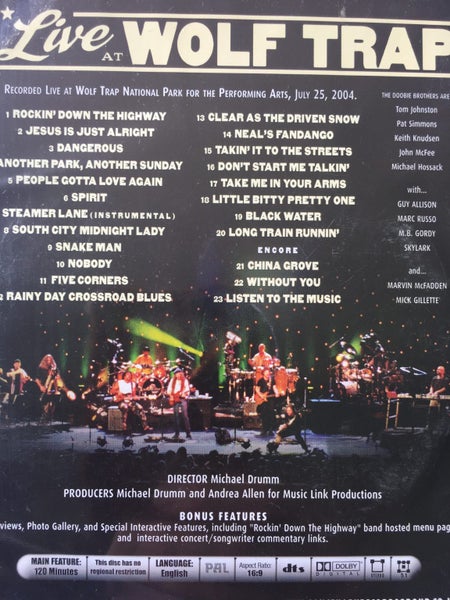 THE DOOBIE BROTHERS - Llive at WOLF TRAP ( 23 Tracks )62962614266626114