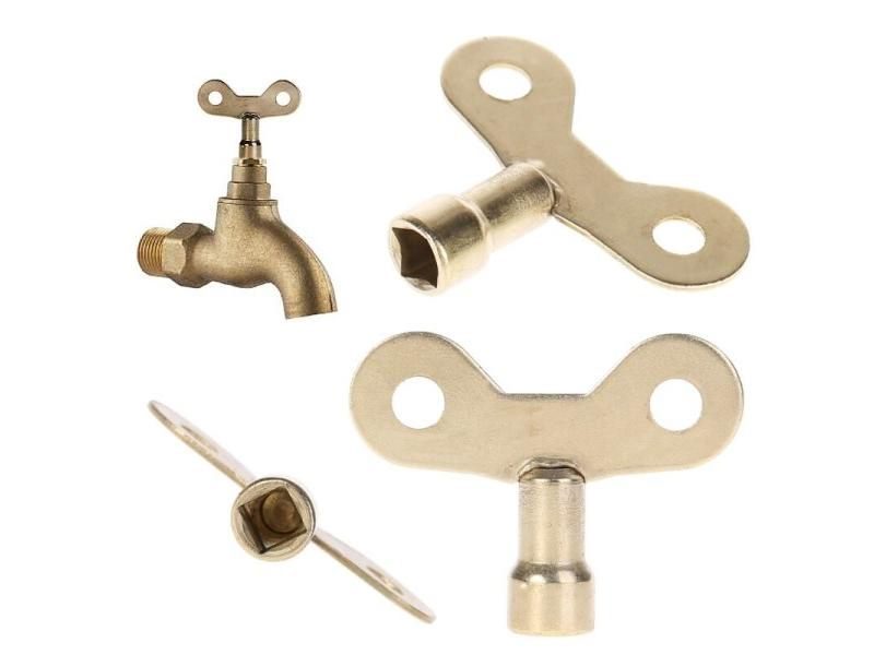 1pcs Square Socket Brass Radiator Keys Plumbing Bleeding Key Solid Water Tap Carousel 1