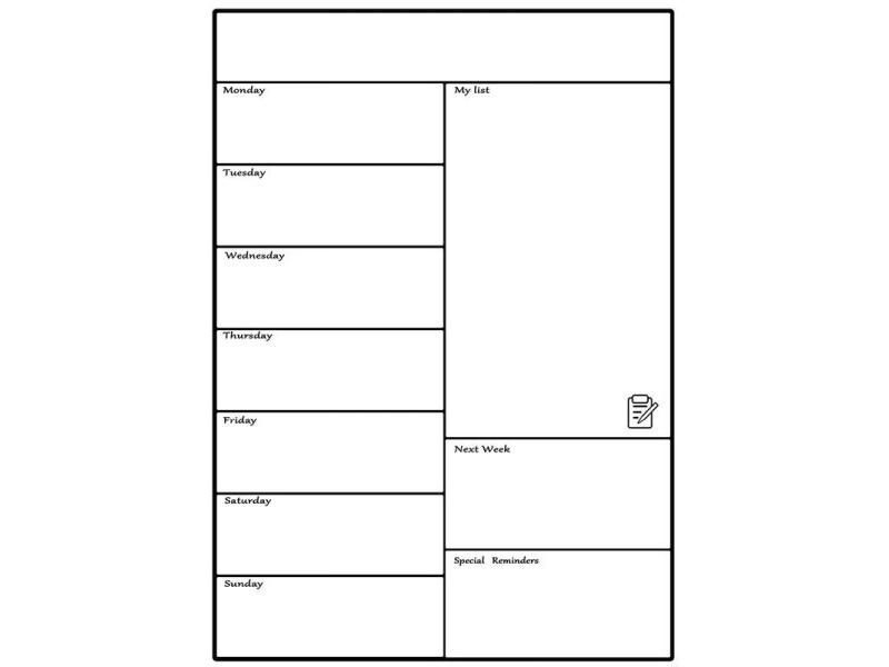 Magnetic Weekly Monthly Planner Calendar Table Dry Erase Whiteboard Schedules Carousel 1