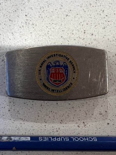 Rare US Naval Intelligence Money Clip / Pocket knife Carousel 1