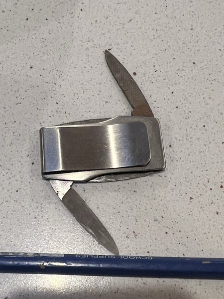 Rare US Naval Intelligence Money Clip / Pocket knife Carousel 5
