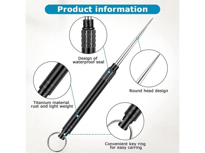 Portable Toothpick Titanium Outdoor Edc Bottle Fruit Fork Camping Tool Carousel 2