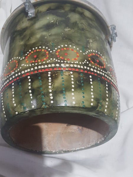 Small ethnic drums. 9" and 5 1/2 " diameter. Look amazing. Sound great. Carousel 11
