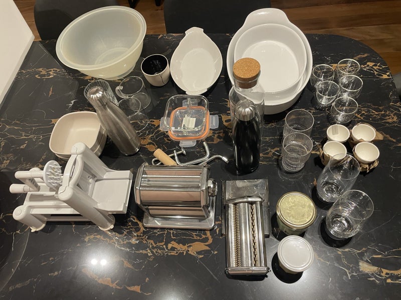 $1 Bulk Lot of glassware platters kitchen accessories ETC Carousel 1