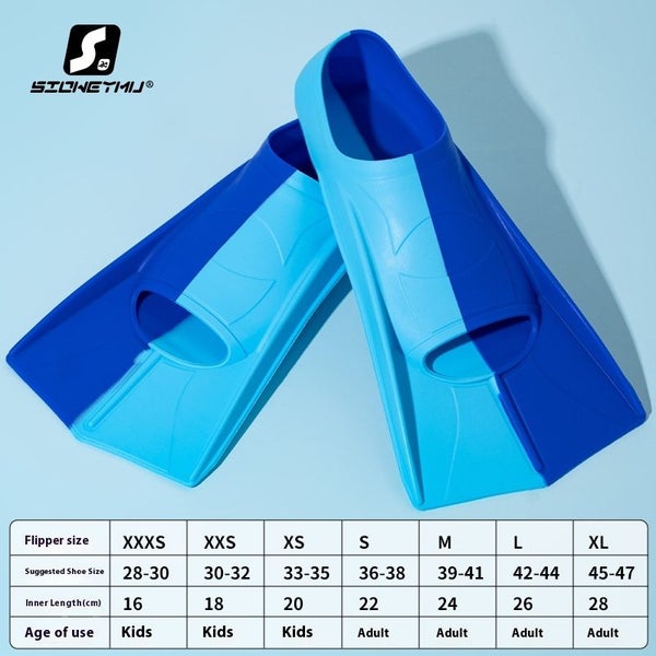 Swimming Training Fins Swim Flippers Travel Size For Snorkeling Diving Pool Act Carousel 2